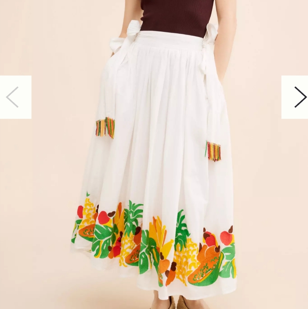 Farm Rio Fruit Embroidered Skirt